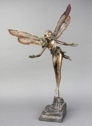Michael Steel and Mark Turner, a bronze figure - Awen 64cm h x 13cm w x 14cm d 