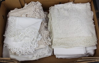 A collection of Victorian and later linens 