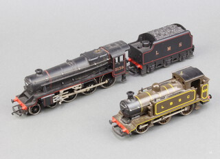 A Hornby R353 *0101 Dublo gauge tank engine together with a lcocomotive and tender 