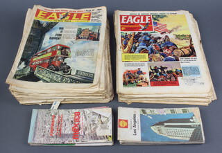 Various 1965 and 1966 editions of The Eagle comic together with various touring maps 