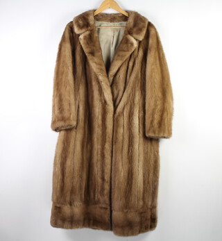 A lady's full length mink coat and a half length mink coat 