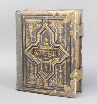 The National Family Bible, leather and gilt bound (slight damage to the edge of the back) 