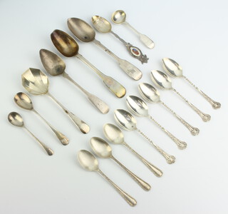 A Victorian silver teaspoon London 1839, minor spoons, 198 grams 