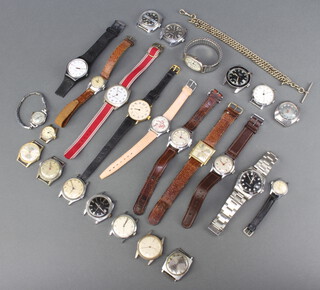 A gentleman's steel cased 1970's Radiant Calendar wristwatch and minor wristwatches 