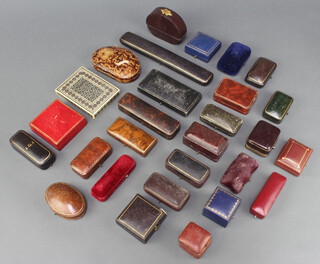 A quantity of Victorian and other jewellery boxes 