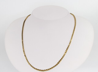 An 8ct yellow gold chain, 42cm, 8.1 grams