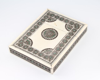A 19th Century ivory inlaid card case