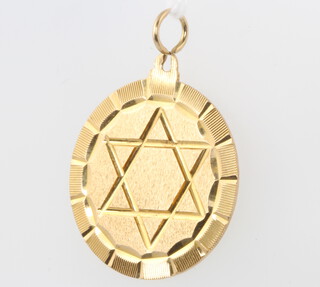 A 9ct yellow gold Star of David pendant 4.1 grams  