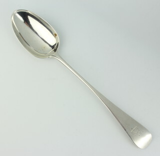 A Victorian silver Old English pattern basting spoon with armorial decoration London 1891, 167 grams 