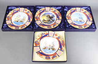 A set of 4 Royal Worcester limited edition Nelson Collection plates, boxed