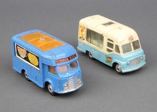Corgi, a Karrier 'Mr Softee' Ice Cream Van (428) together with a Karrier Bantam Snack Van 'Joes Diner' (471)