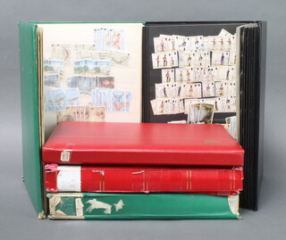 Four stock books of Elizabeth II GB, Jersey and Isle of Man stamps together with a stock book of Irish stamps 