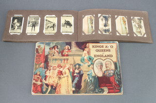 An album of Players and Carreras cigarette cards and a Carreras album of Kings and Queens of England