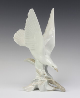 A Lladro figure of a diving dove impressed Lladro Made in Spain 3 28cm 