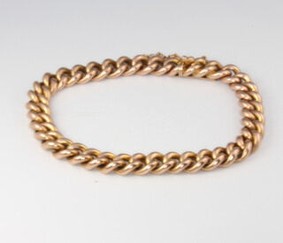 A 9ct yellow gold curb link bracelet 16.6 grams 