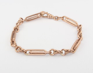 A 9ct yellow gold Albert bracelet 13.1 grams 