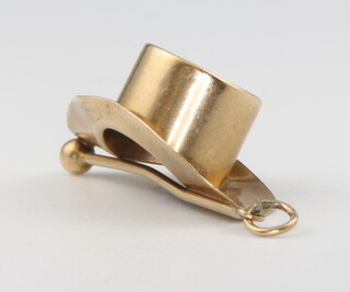 A 9ct yellow gold Top hat charm, 2.1 grams