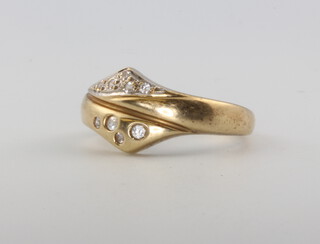 A 14ct yellow gold dress ring size M, 4 grams