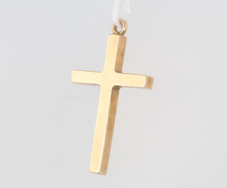 A 9ct yellow gold cross pendant 2.5 grams 