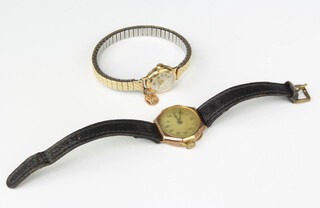 A lady's 9ct yellow gold Benson wristwatch and 1 other 