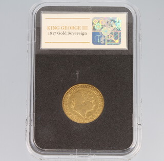 A George III sovereign 1817 