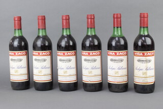 Six bottles of 1976 Vin Zaco Bodegas Bilbainas Vina Rioja 