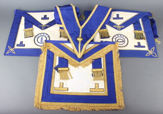 A quantity of Masonic regalia, 3 Provincial Grand Officers full dress aprons and collars and 2 undress aprons and collars