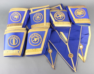 A quantity of Masonic regalia, 6 pairs of Provincial Grand Officers gauntlets, full dress collar, 2 undress collars 