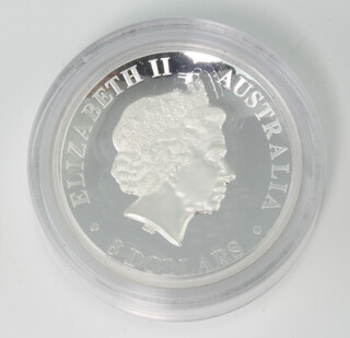 An Australian 2014 High Relief silver 8 dollar proof koala coin, boxed, 5 ozs 