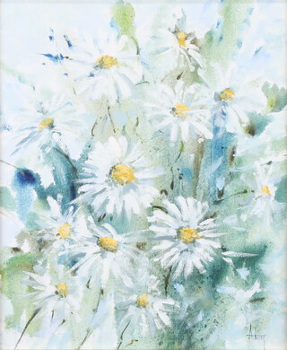 Alan King (1946-2013), oil on board signed, "Daisies" dated 1998, labelled to the reverse 29cm x 24cm 