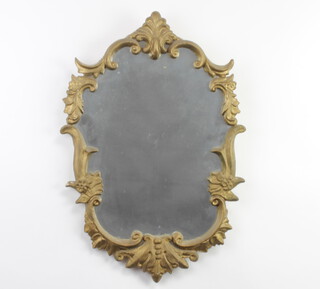 An Italian style shaped plate wall mirror contained in a decorative gilt frame 58cm h x 39cm w 
