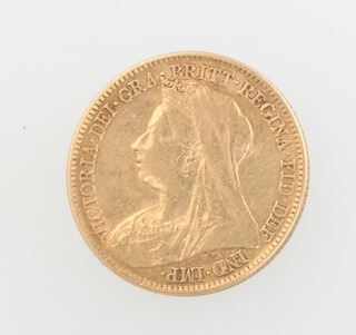 A gold half sovereign, 1899
