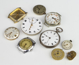 A gentleman's metal cased wristwatch with seconds at 6 o'clock and minor movements