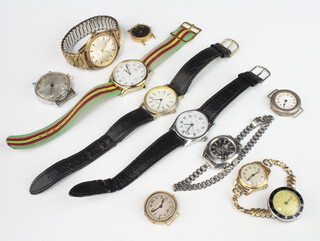 A lady's 9ct yellow gold Rival wristwatch and minor watches 