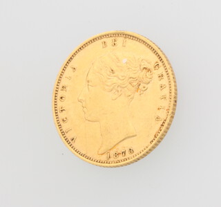 A gold half sovereign, 1878