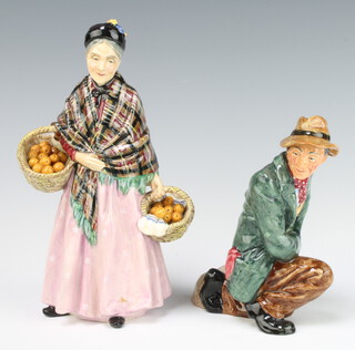 Two Royal Doulton figures - The Poacher HN2043 15cm and The Orange Lady HN1759 22cm 