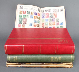 Two stock books of GB, Commonwealth and World stamps, a green album of GB Commonwealth stamps, album of GB Commonwealth stamps and a stock book of British Commonwealth stamps Victoria to present day including Bahamas, Cyprus, Jamaica etc 