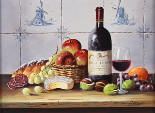 Janie Meyer, oil on board signed "Chateau Rurapomer" 17cm x 23cm 