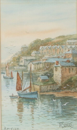 W Sands, watercolour signed "Brixham" 19cm x 10cm 