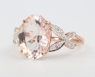 A 9ct rose gold dress ring, 3.1 grams, size R 1/2