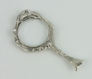 A modern sterling silver merman eyeglass 7cm  