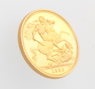 A gold sovereign 1980 