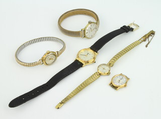 A lady's Rotary gilt cased wristwatch and minor wristwatches