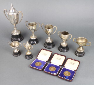 Minor plated trophy cups etc 