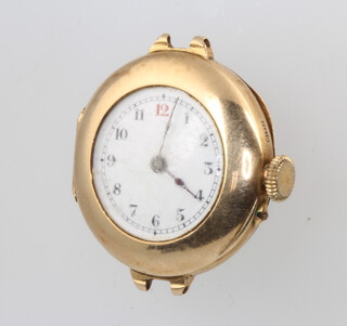 A 15ct yellow gold wristwatch contained in a 28mm case 