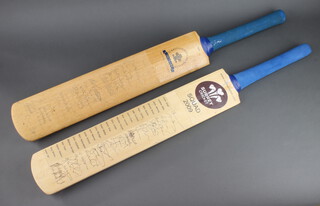 Surrey County Cricket Club, a 1995 150 year anniversary bat, signed by numerous members of the team, together with a 2008 ditto cricket bat 