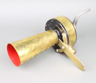 A 19th/20th Century brass claxton/fog horn 26cm x 15cm 