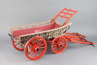 A scratch built wooden model of a Hampshire wagon 23cm h x 72cm l x 25cm w