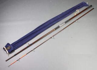 A Hardy Tourney 12'6" beach casting fishing rod (3-6 ozs) contained in original blue cloth bag 