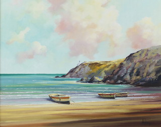 Alan King, oil on canvas signed, "Awaiting The Tide" dated 1997, with Certificate,  39cm x 49cm 